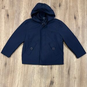Polo by Ralph Lauren Kids Size 6 Navy Pea Coat with Detachable Hood.